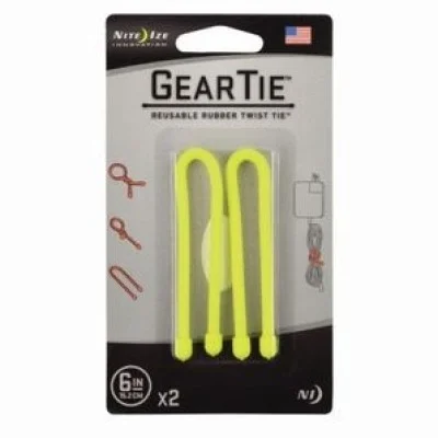 NiteIze Gear Tie&reg; Reusable Rubber Twist Tie 6 in. - 2 Pack